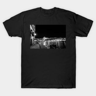 Duoro River at Night - BW T-Shirt